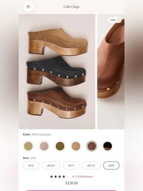 Free people Callie clog - new in box -8